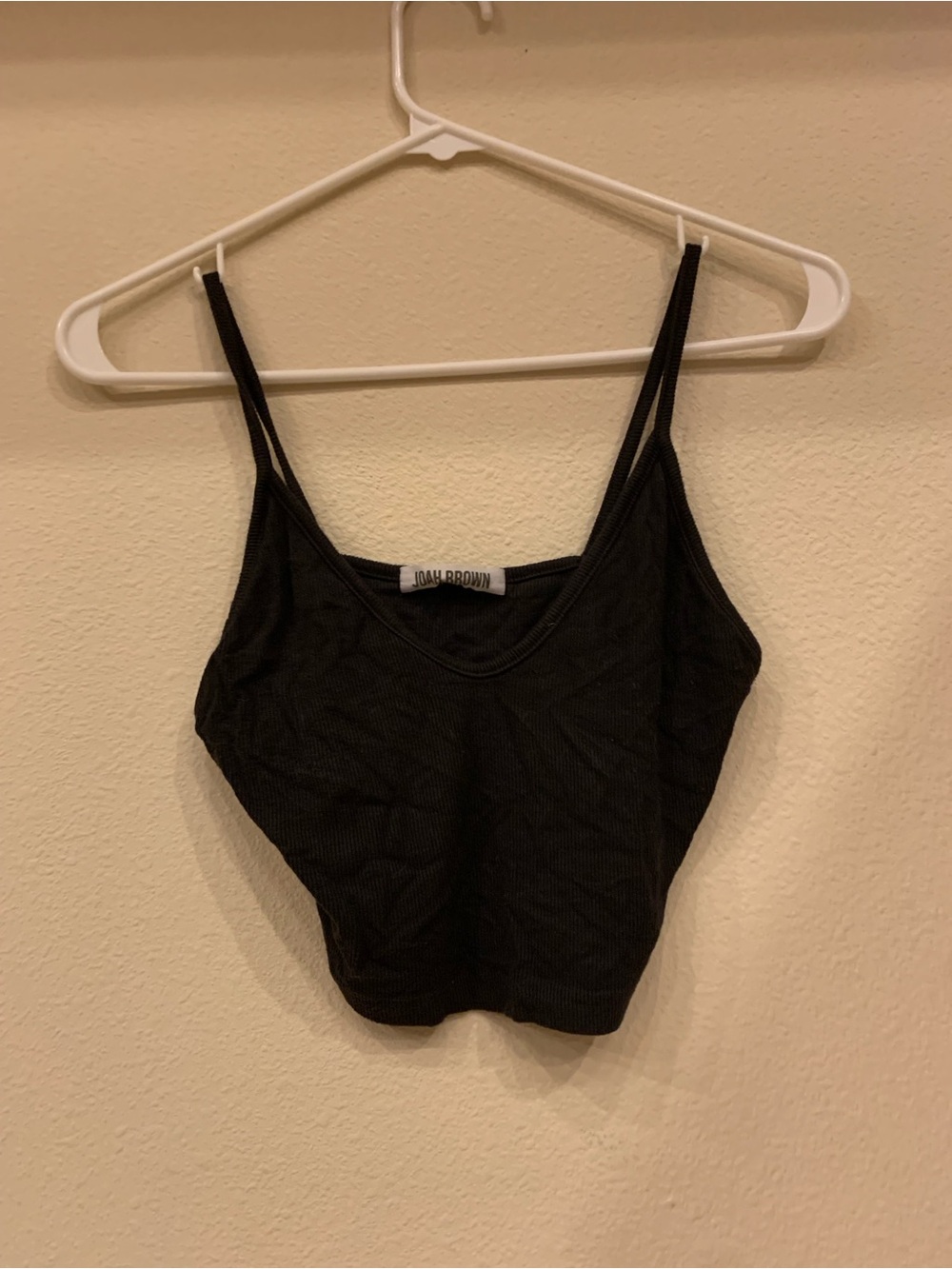 Joah Brown Black Ribbed Slim Camisole